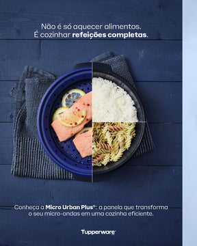 Panela para Micro-Ondas Micro Urban Plus Tupperware 3L Mar Profundo