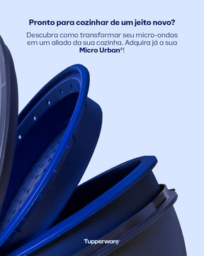 Panela para Micro-Ondas Micro Urban Plus Tupperware 3L Mar Profundo