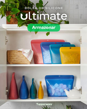 Saco de Silicone Multiuso M Ultimate Verde Tupperware 1L