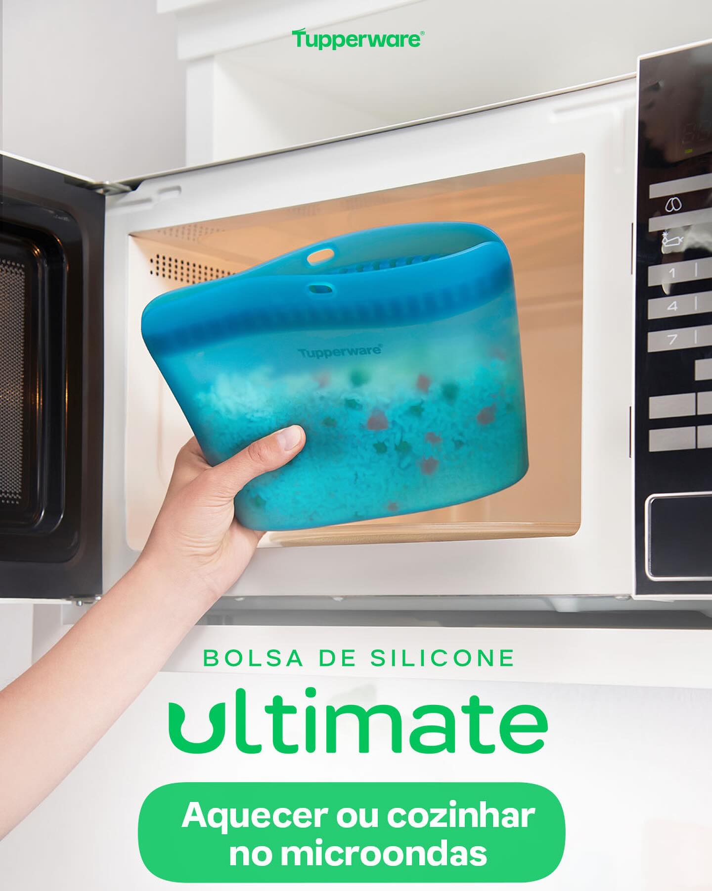Saco de Silicone Multiuso G Ultimate Tupperware Azul 1,7L