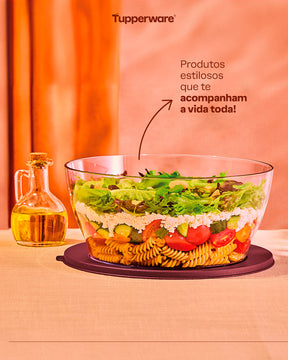 Tigela Clear Tupperware 4L Merlot