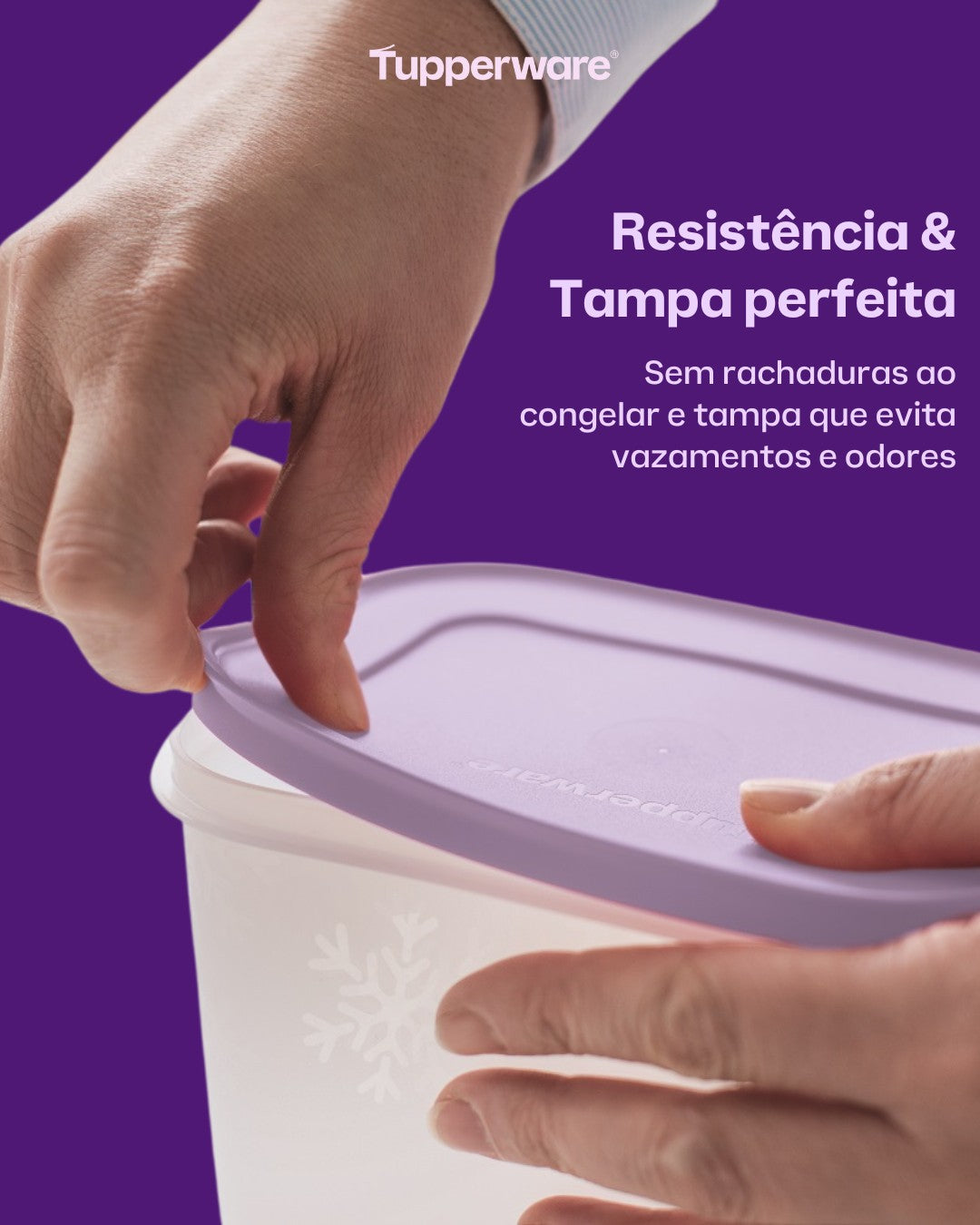 Pote Hermético para Congelamento Tupperware Freezer Line Verde Margarita 1,1L