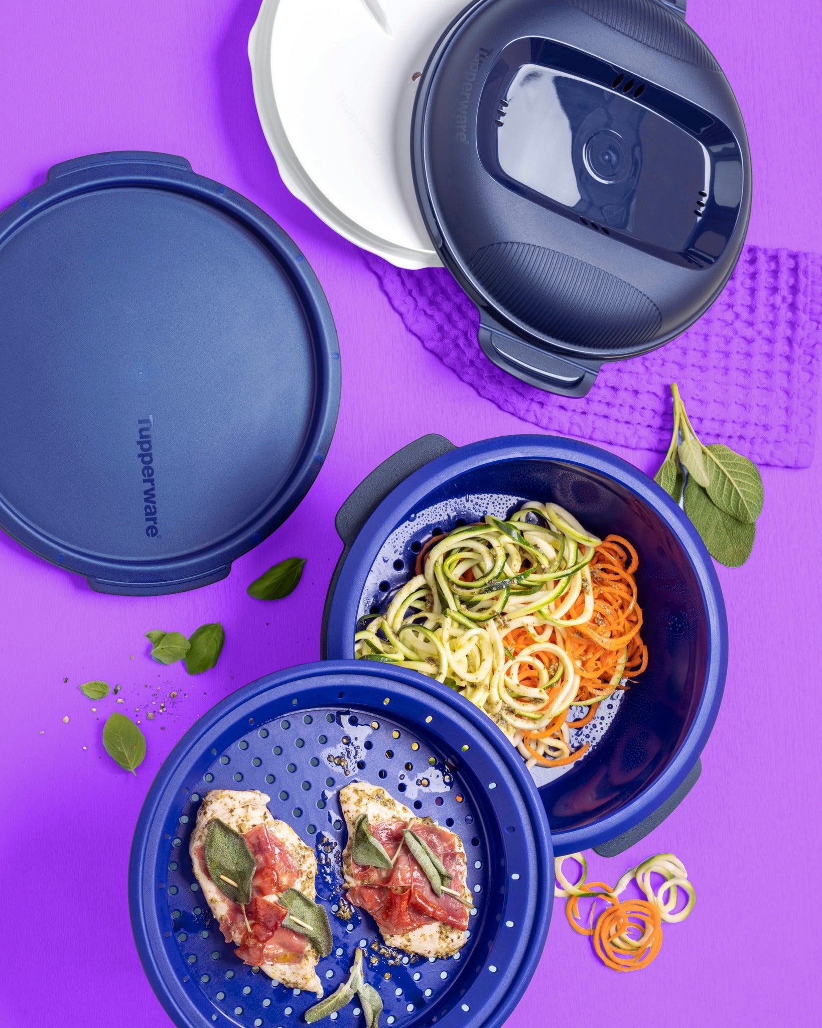 Panela para Micro-Ondas Micro Urban Plus Tupperware 3L Mar Profundo