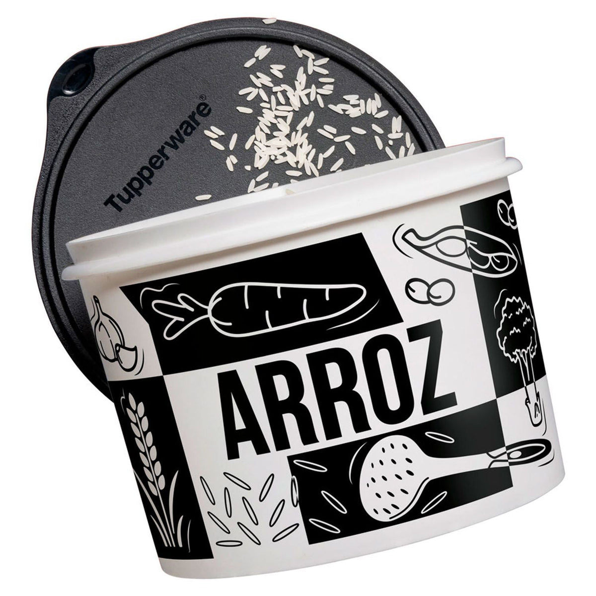 Pote para alimentos Tupper Caixa Arroz Tupperware 2Kg Pop Box