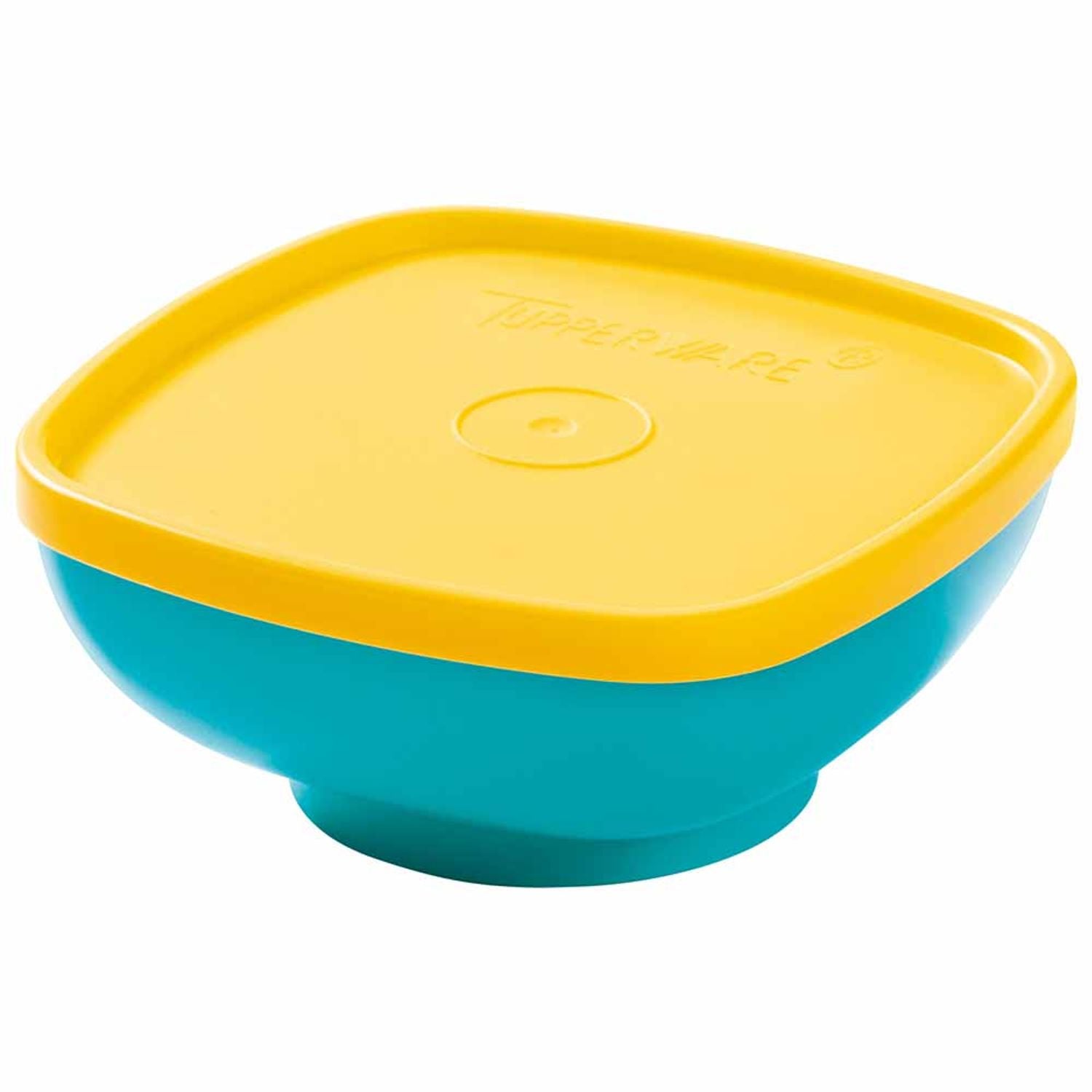 Tigela Hermética Infantil Tupperware 300ml Azul e Amarelo Tropical