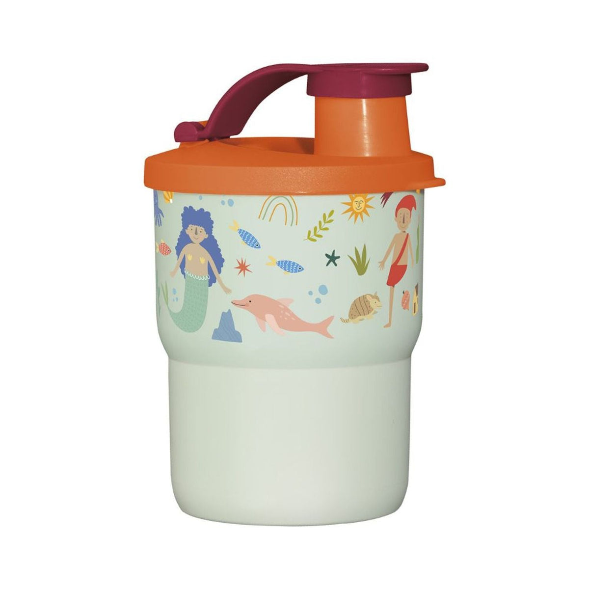 Copo Infantil com Bico Folclore Tupperware 225ml Laranja