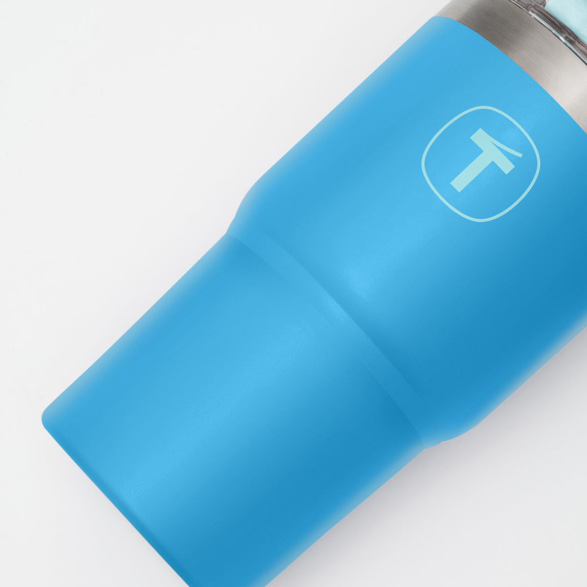 Copo Térmico Big T Com Canudo Tupperware Azul Claro 630ml