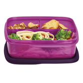 Pote Hermético para Marmita Tupperware Basic Line Com Divisórias 550ml Ametista