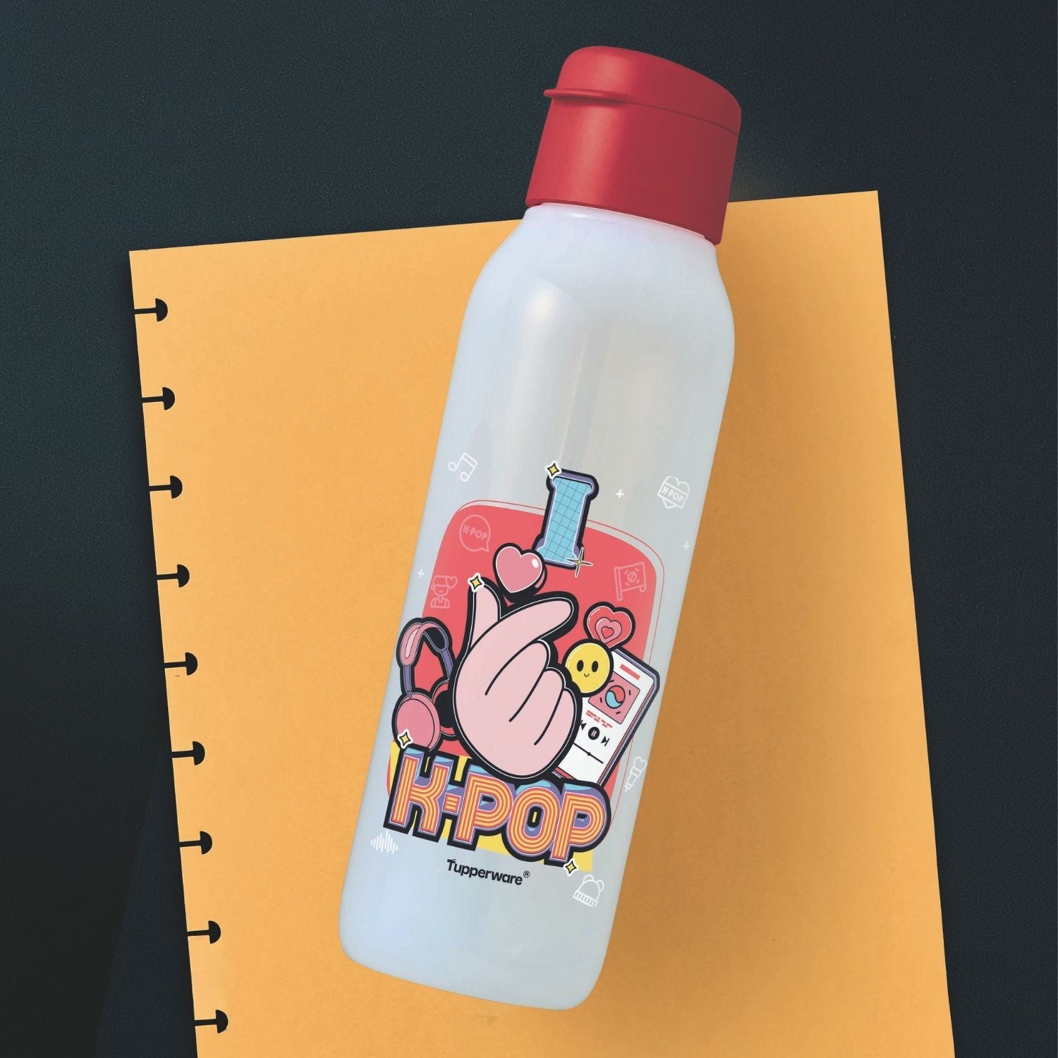 Garrafa de Água Infantil Tupperware Eco Tupper K-Pop Love 750ml