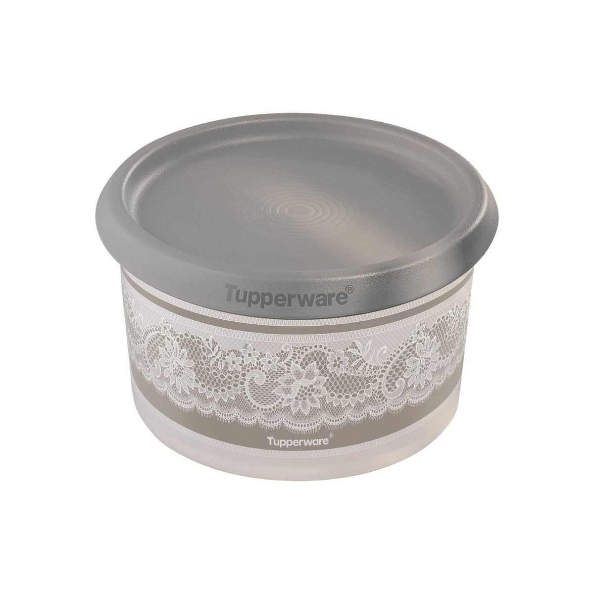 Pote Hermético Instantânea Mágica Brilho de Renda Tupperware 575ML Prata