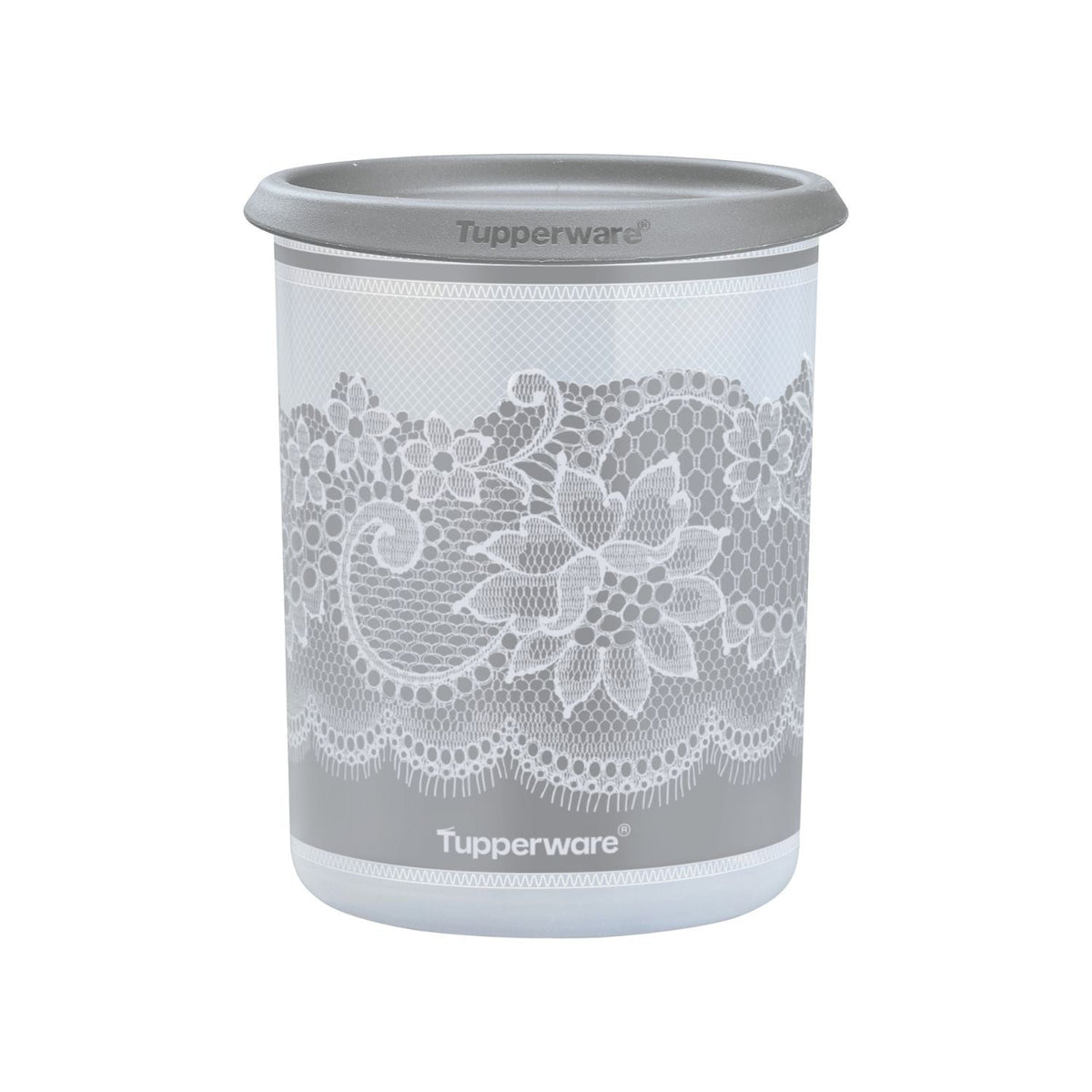 Pote Hermético Instantânea Mágica Brilho de Renda Tupperware 1,3L Prata