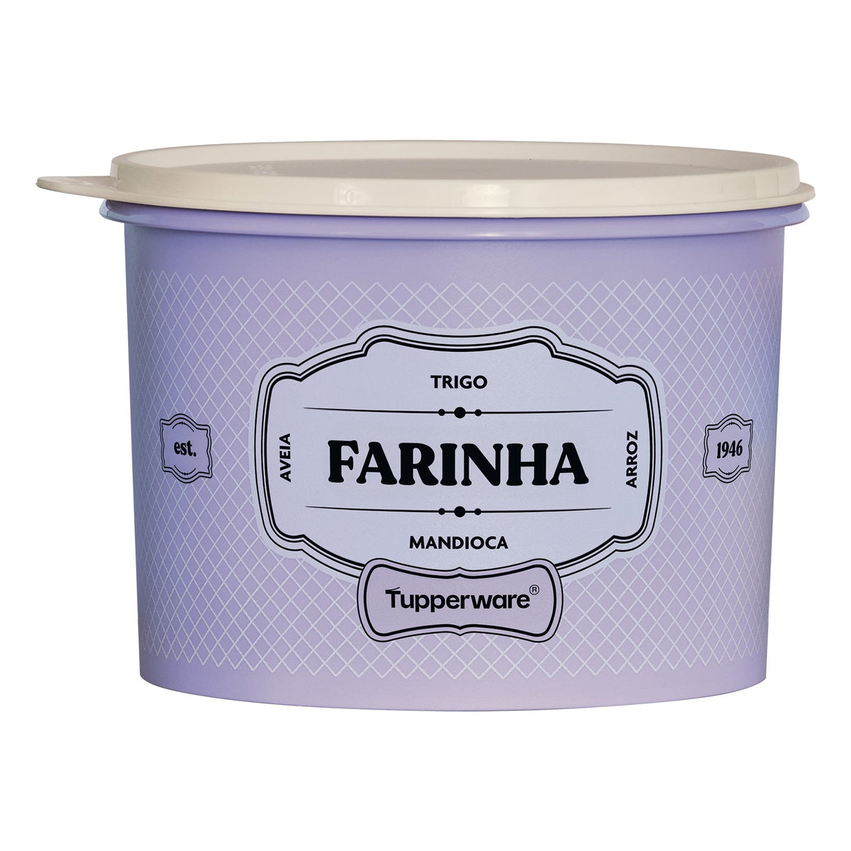 Pote de Farinha de Trigo Tupperware Essences Lilás 1,8kg