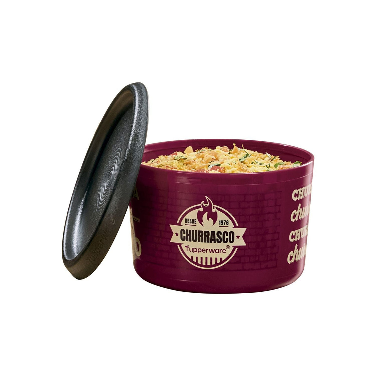 Pote Hermético Mini Instantânea Mágica Tupperware Sabor na Brasa Churrasco 575ml Vinho