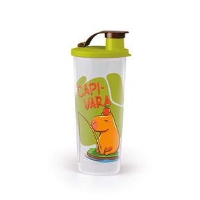 Copo Infantil com Bico e Tampa Tupperware Capivaras 470ml