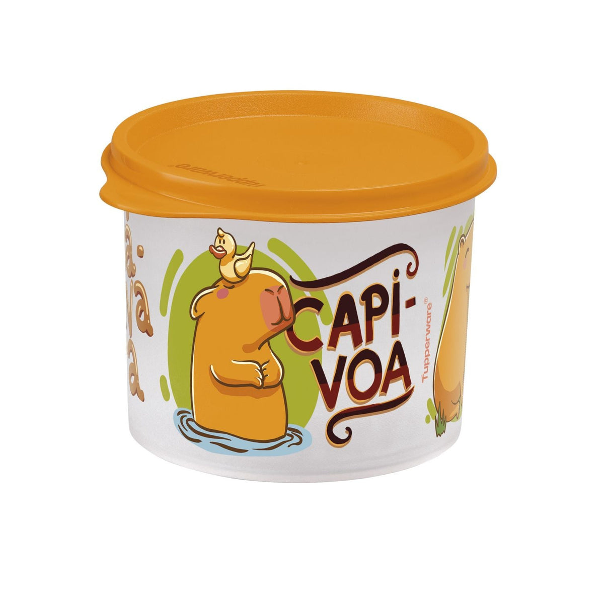 Pote Hermético Infantil Tupperware Redondinha Capivara 500ml