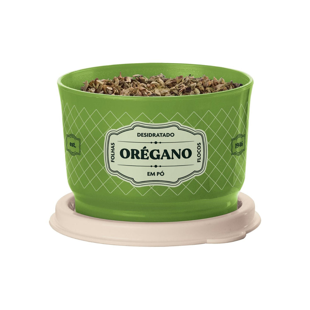 Potinho Porta Tempero de Tempero Orégano Tupperware Essences Verde Claro 140ml