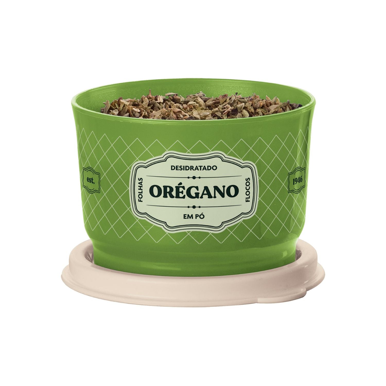 Potinho Porta Tempero de Tempero Orégano Tupperware Essences Verde Claro 140ml