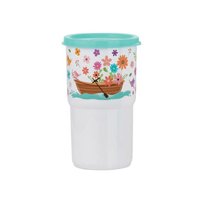 Copo Colors Tupperware Mar De Flores 350ml Branco