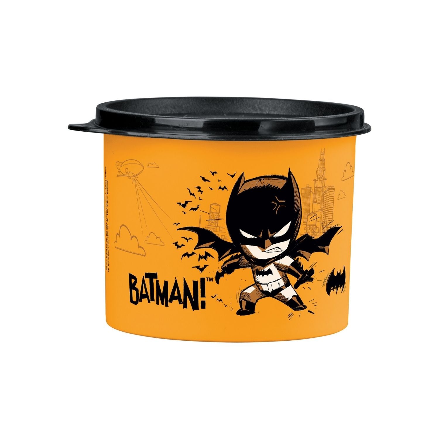Pote Tupperware Tupper Redondinha Batman Kids 500ml Amarelo