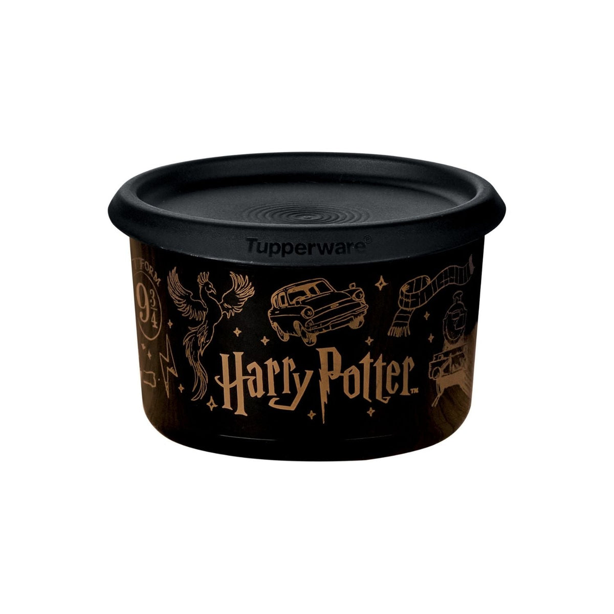 Pote Tupperware Mini Instantânea Mágica Harry Potter Hogwarts 575ml Preto