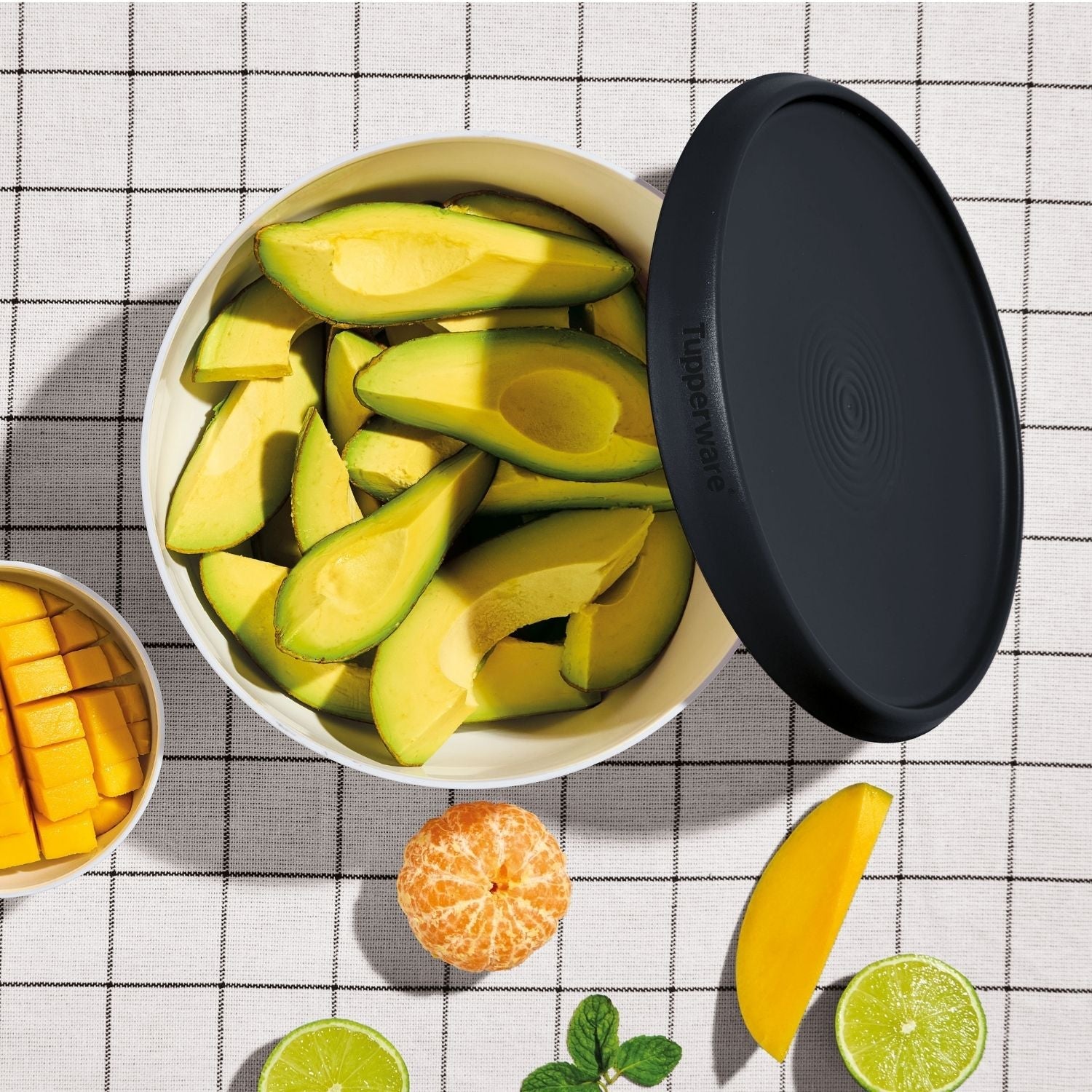 Tigela Toque Mágico Tupperware Ladrilhos 4,3L Branco