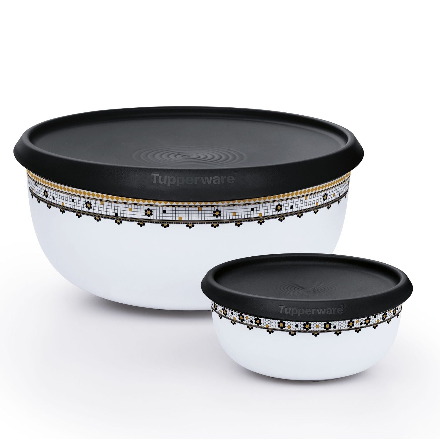 Tigela Toque Mágico Tupperware Ladrilhos 4,3L Branco