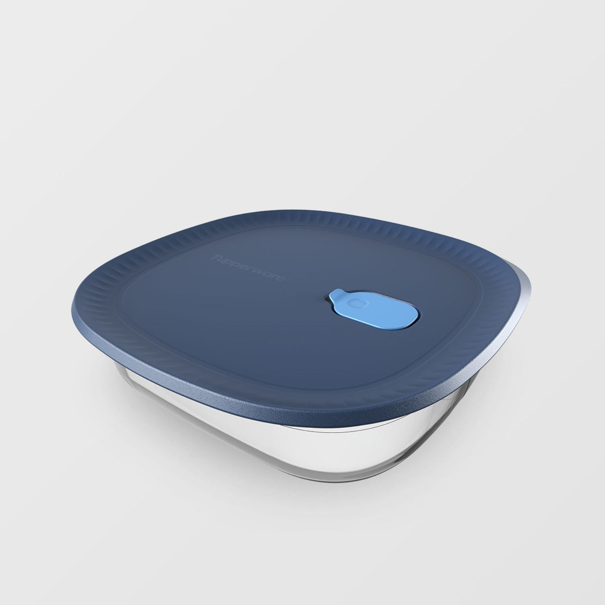 Travessa de Vidro com Tampa Tupperware Vitrea Quadrada 1,6L